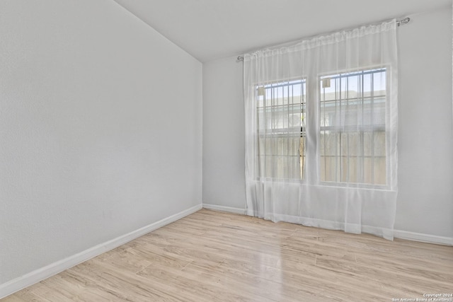 empty room featuring light wood-type flooring