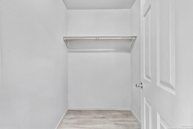 walk in closet featuring light wood-type flooring