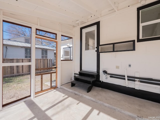 view of sunroom