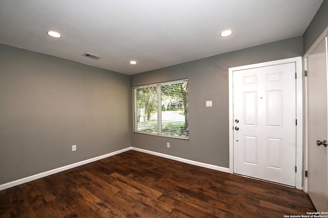 entryway featuring dark hardwood / wood-style floors