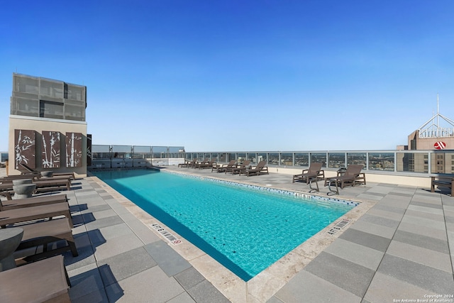 view of pool with a patio