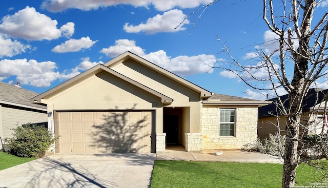 ranch-style house with a garage