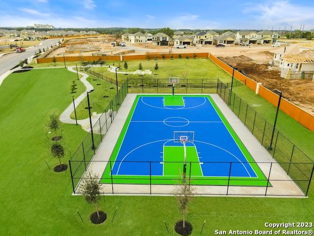 view of basketball court