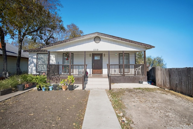 view of front of house with a porch