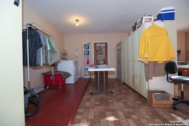 interior space featuring washer / clothes dryer