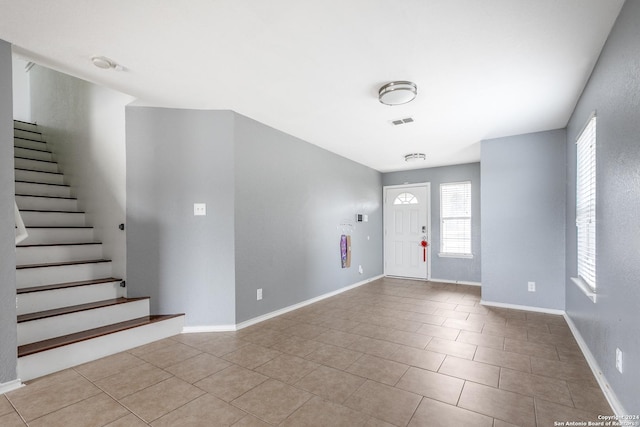 view of tiled entrance foyer