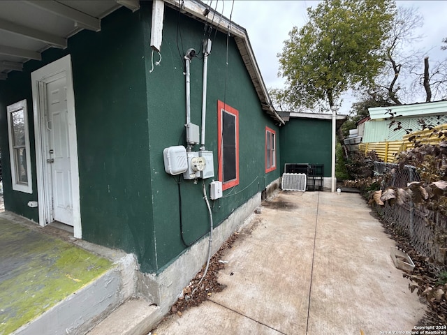 view of home's exterior featuring a patio area