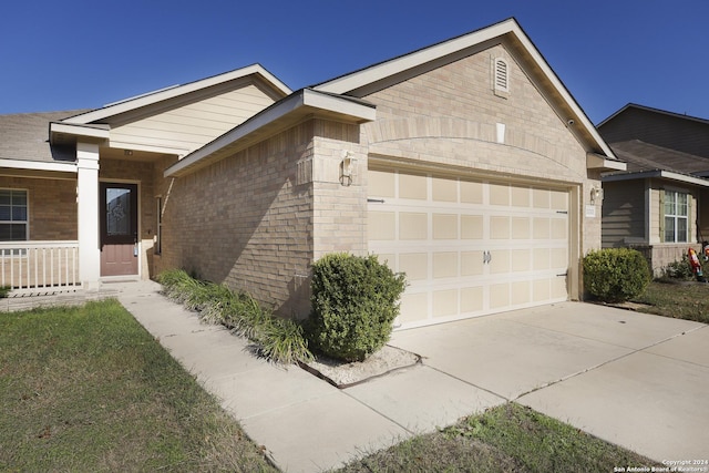 view of home's exterior with a garage