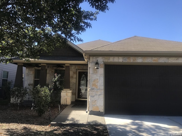 view of front of home featuring a garage