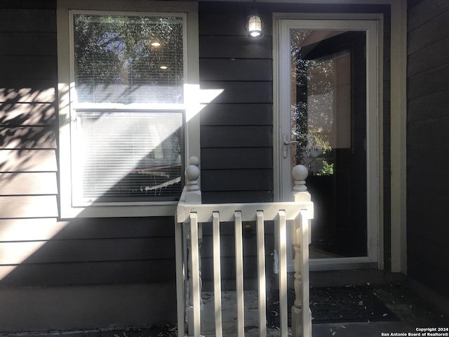 view of doorway to property