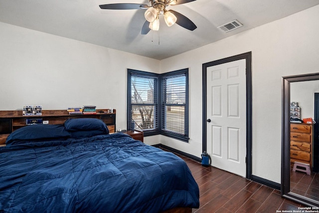 bedroom with ceiling fan