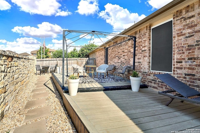 view of wooden deck