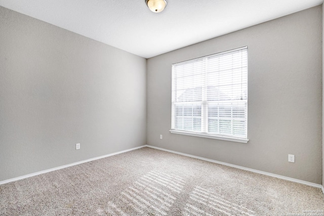 carpeted spare room featuring plenty of natural light