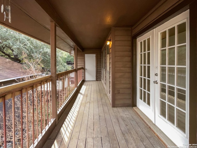 deck with french doors