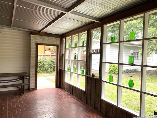 view of sunroom