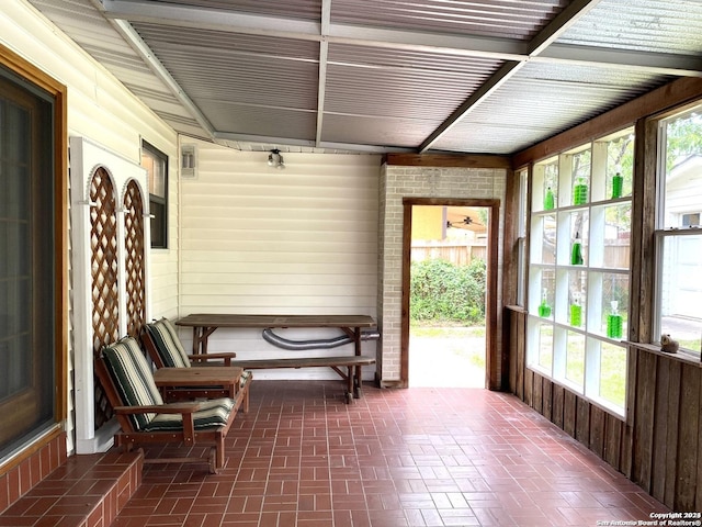 view of sunroom