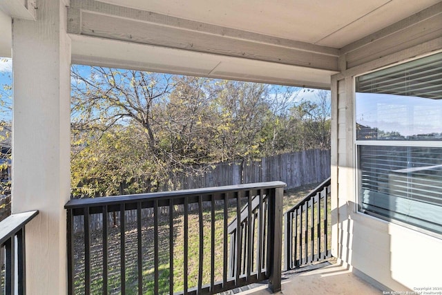 view of balcony