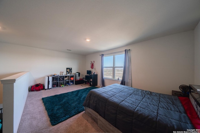 bedroom with carpet floors