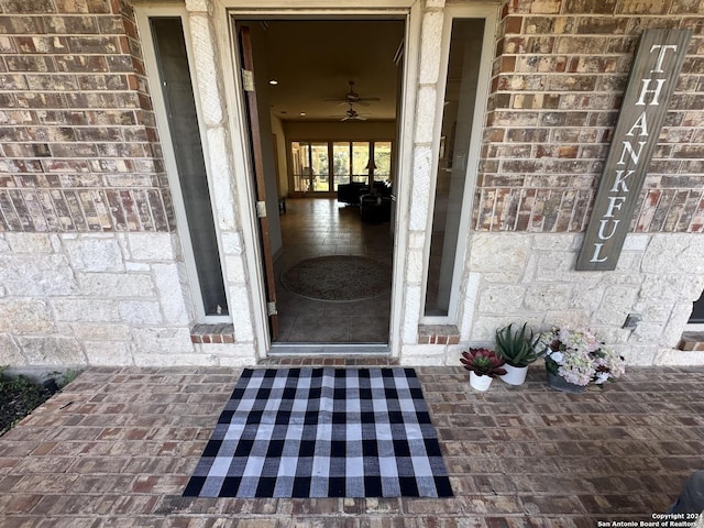 view of doorway to property