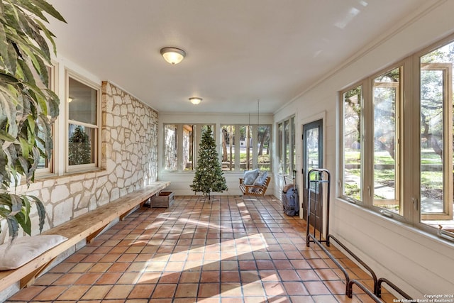 view of sunroom