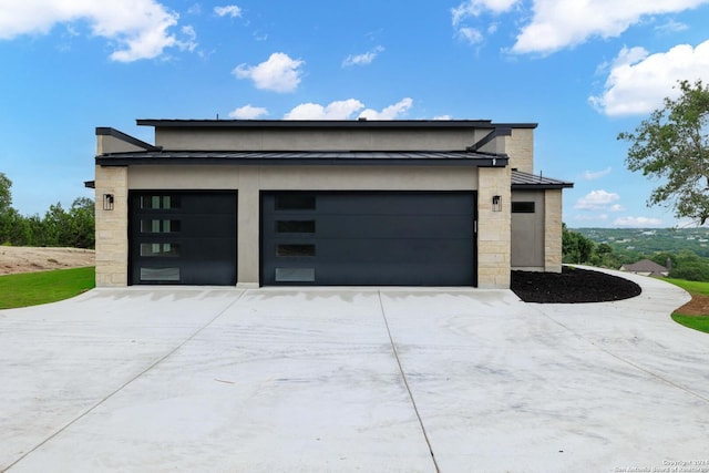 view of property exterior featuring a garage