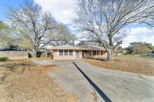 view of ranch-style house