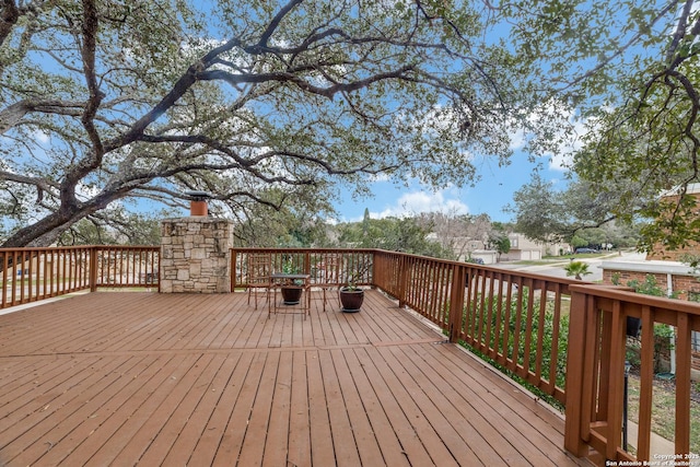 view of wooden terrace