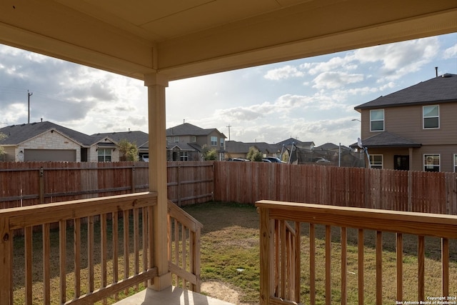 view of yard featuring a deck