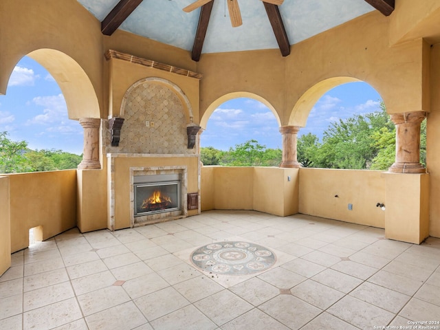 view of patio / terrace with ceiling fan