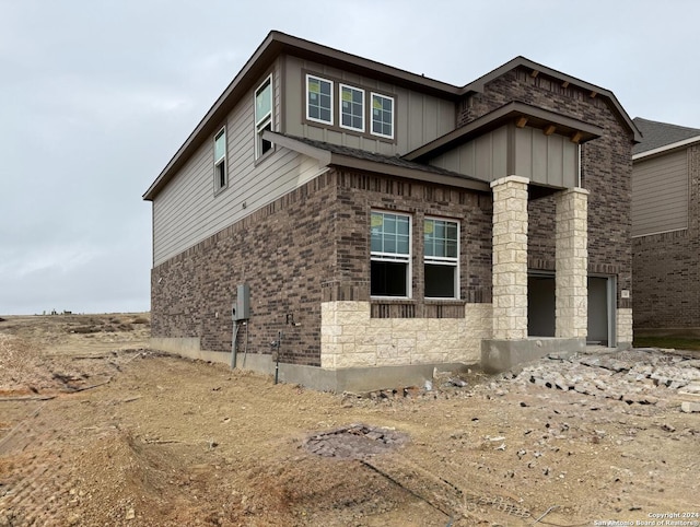 view of property exterior with a garage