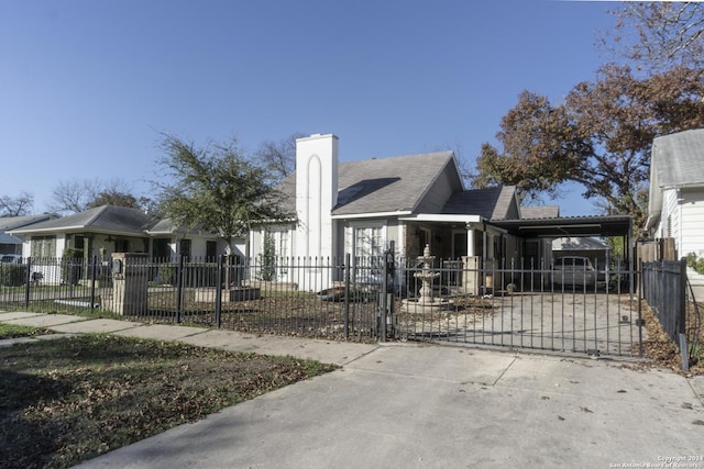 view of property exterior with a carport