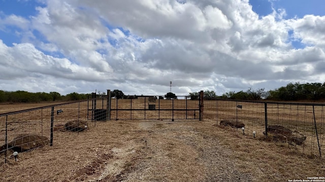 view of yard featuring a rural view