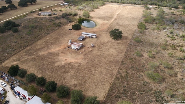 bird's eye view with a rural view