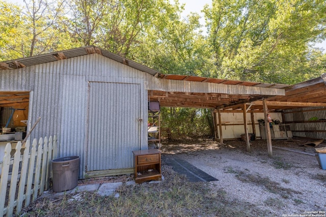 view of outdoor structure