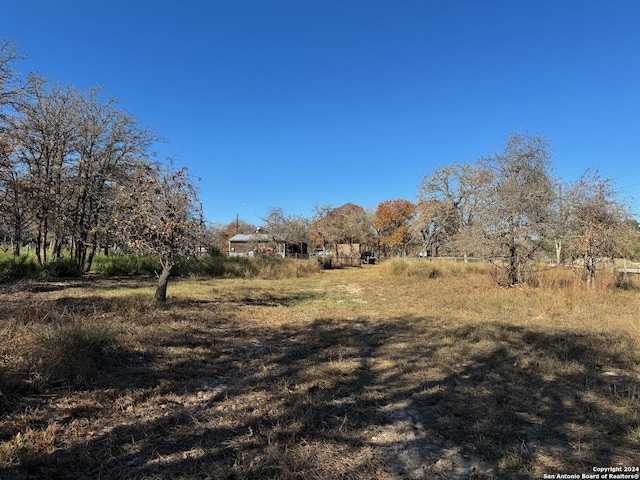 view of yard with a rural view