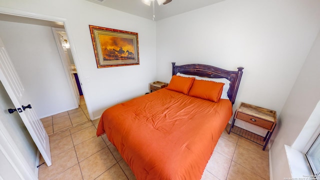 view of tiled bedroom