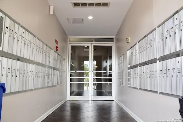 interior space featuring mail boxes