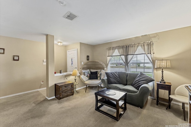 view of carpeted living room