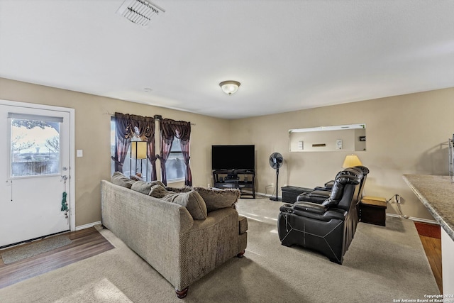 view of carpeted living room