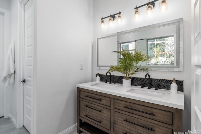 bathroom featuring vanity