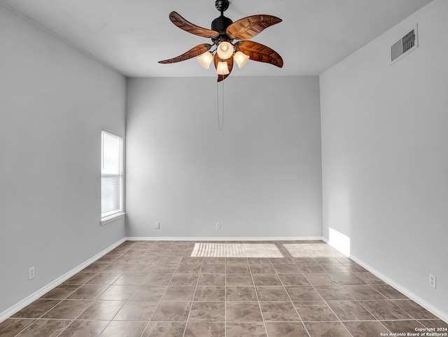 unfurnished room featuring ceiling fan