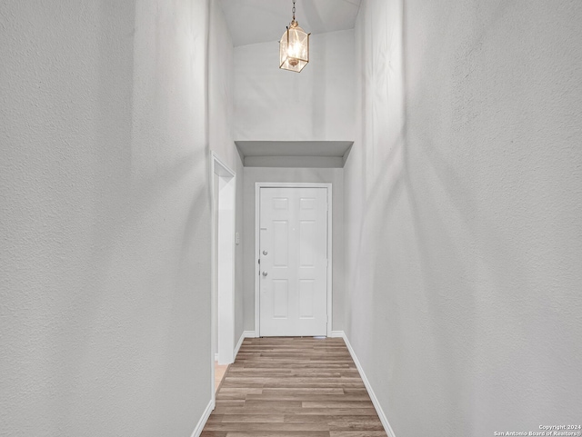 interior space with light wood-type flooring