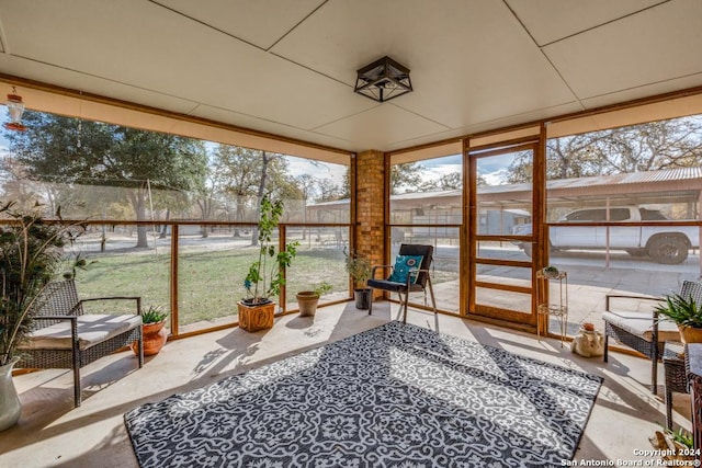 view of sunroom