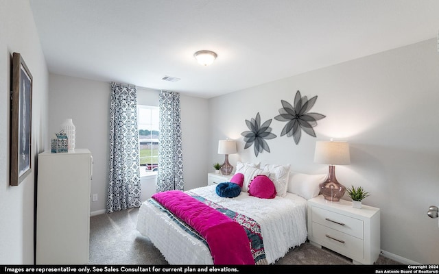 view of carpeted bedroom