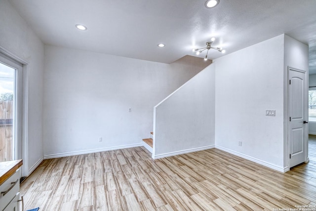 empty room featuring light hardwood / wood-style flooring