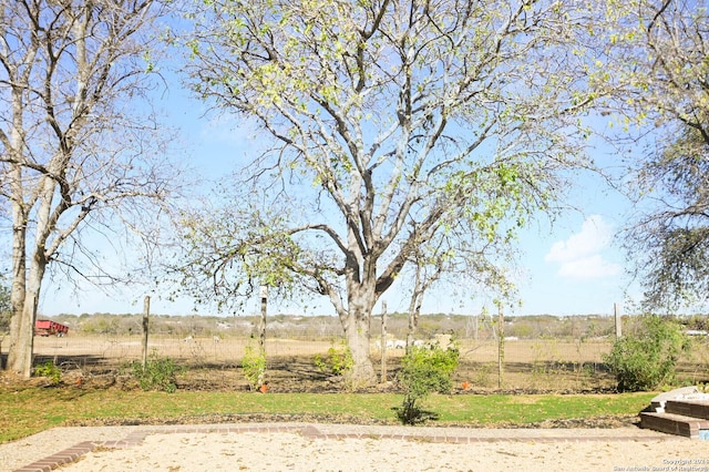 view of yard featuring a rural view