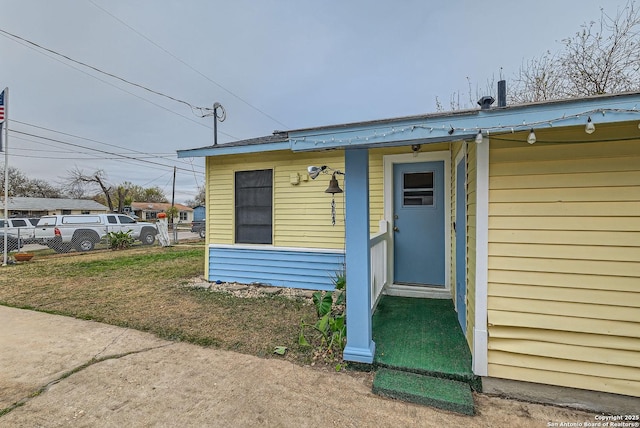 view of doorway to property