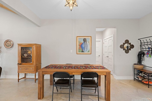 view of dining area