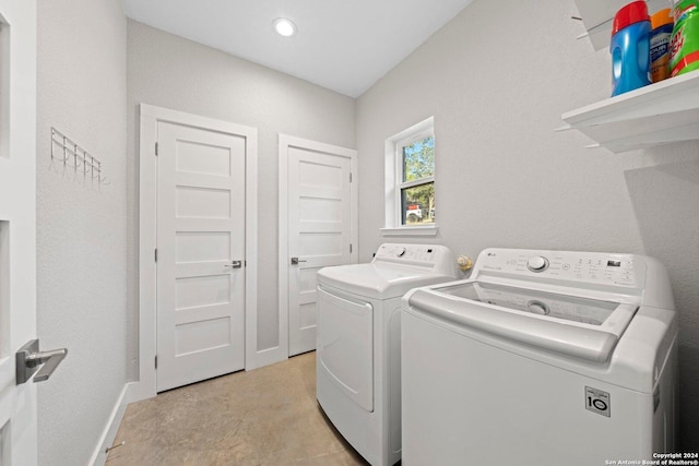 laundry room featuring washer and dryer