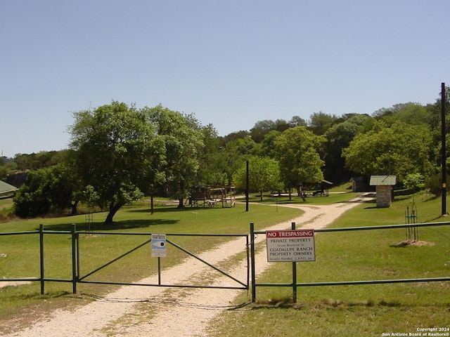 view of community with a lawn